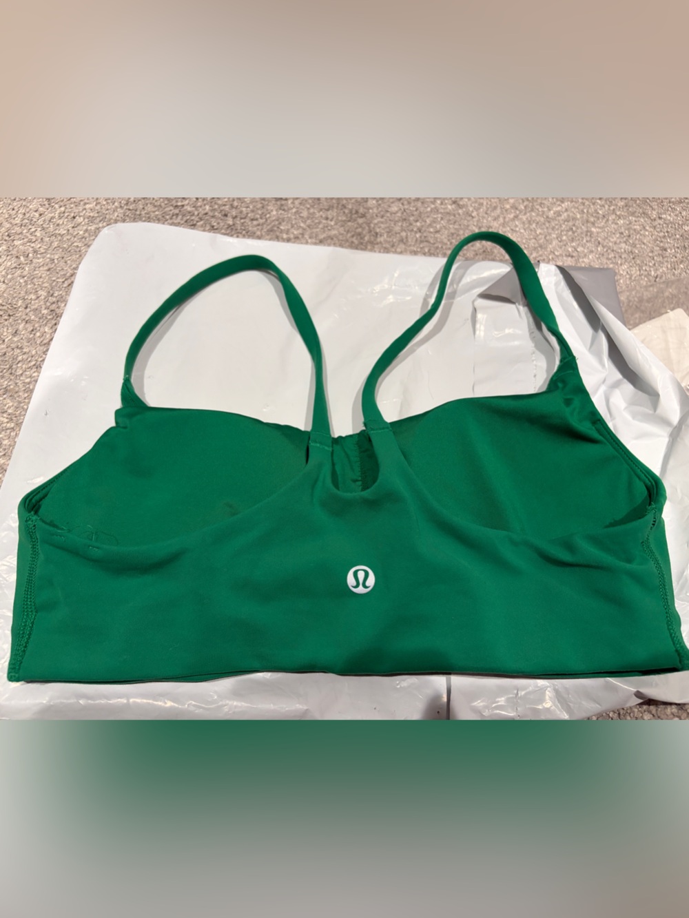 EUC lululemon wunder train strappy green Green racer Sports Bra 8 Kelly green - Picture 3 of 6